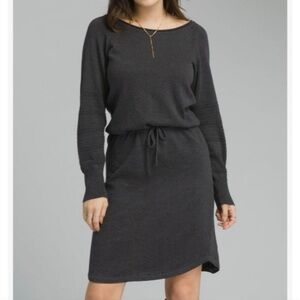 NWT PrAna Leigh Dress in Black Heather, size Small